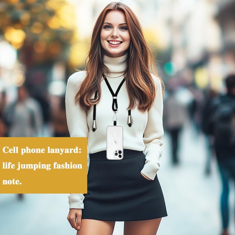 Cell Phone Lanyard, Universal Phone Strap,2x Adjustable Neck Strap,4x Pads Compatible with Most Smartphones