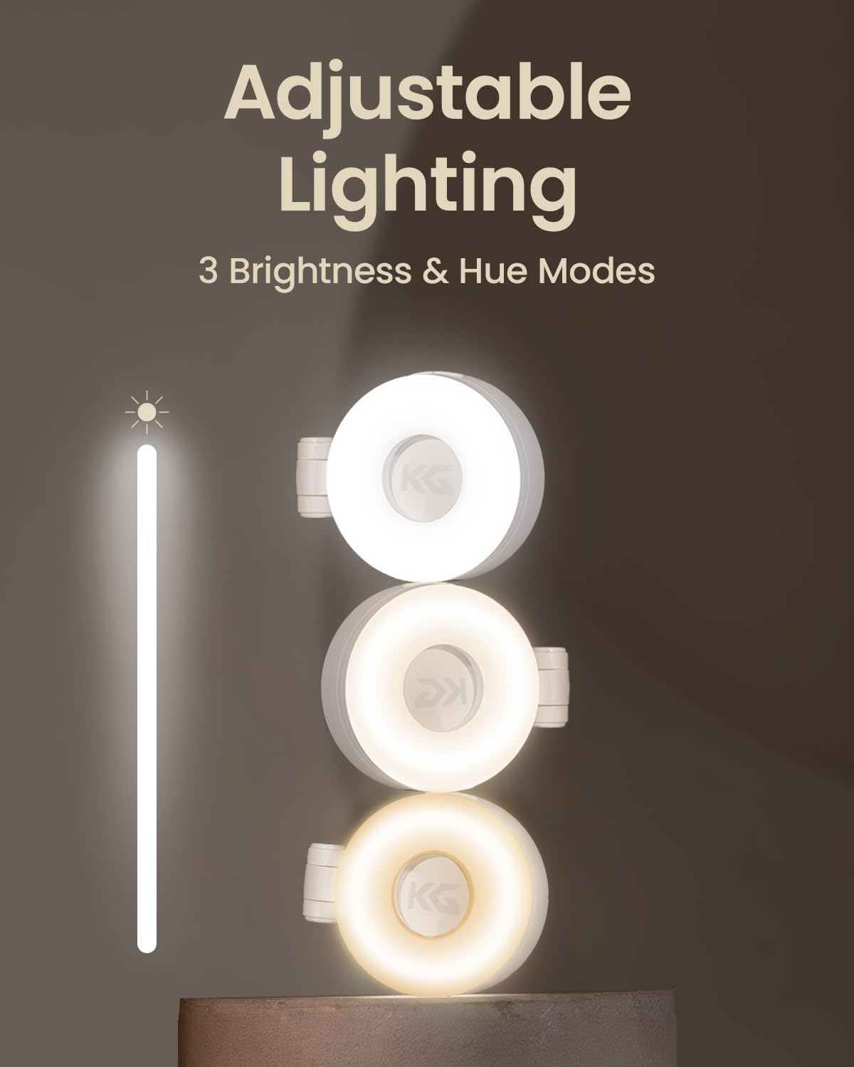 KraftGeek Magnetic Selfie Light for iPhone Magsafe, Portable Phone Ring Light for Video Recording, Rechargeable Lightweight Travel LED Cell Phone Light, White