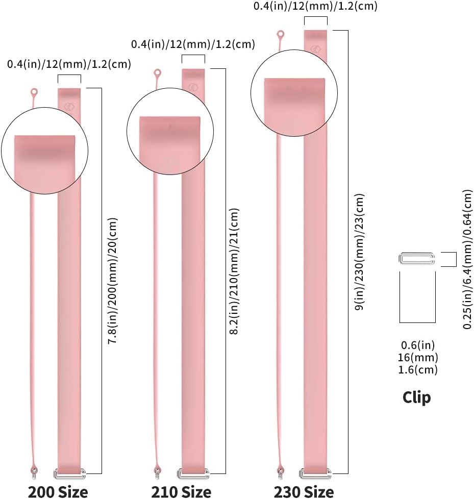 C-Shaped Clip Finger Phone Grip, Sinjimoru Silicone Cell Phone Strap for Phone Case with Clip as Phone Loop Holder for iPhone Case & Samsung Phone. Sinji Loop Clip Pink 230