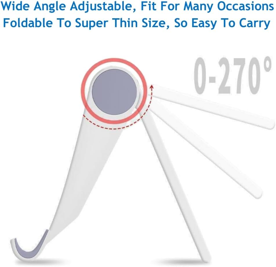 Cell Phone Stand for Desk Foldable Cell Phone Holder Desk Tablet Holder Mobile Phone Dock, Multi-Angle Universal Adjustable Tablet Dock Compatible with Most Cell Phones (Red)