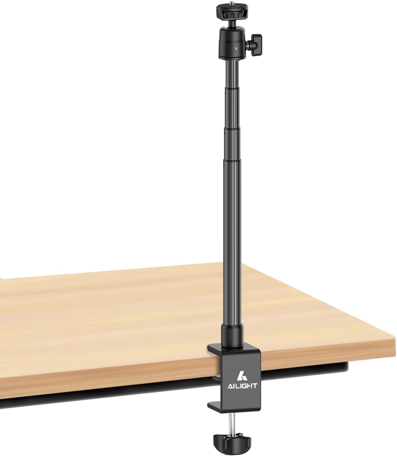 ailight Webcam Stand for Desk, Adjustable Camera Desk Stand Webcam Mount for Obsbot GoPro Anker insta Logitech Webcam C922 C930e C920S C920 C615 C960 C920x with 1/4" Thread