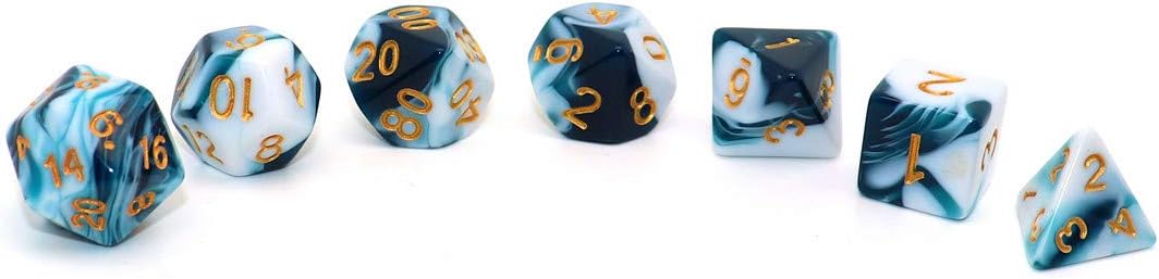 DND Dice Set, 6Pack 7 Die Polyhedral D&D Dice Sets with D20 D12 D10 D% D8 D6 D4 Compatible with Dungeons and Dragons Role Playing Games RPG MTG Table Games (42 Pieces)