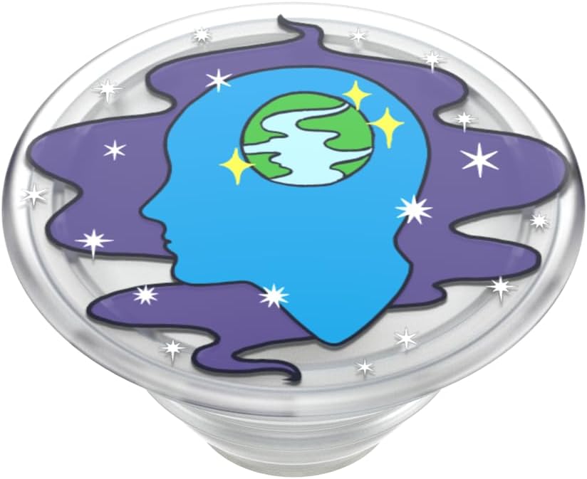 PopSockets Plant- Based Phone Grip with Expanding Kickstand, Adhesive Grip, Eco- Friendly - Translucent Open Minded