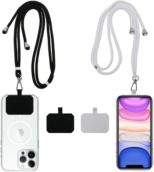 Cell Phone Lanyard, Universal Phone Strap,2x Adjustable Neck Strap,4x Pads Compatible with Most Smartphones