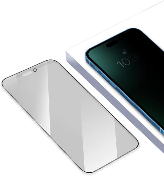 PERFECTSIGHT Privacy Screen Protector Compatible with iPhone 14 Pro 6.1 Inch, HD Clear Bubble Free Anti-Scratch Case Friendly Anti Blue Light Anti Spy 5X Stronger Tempered Glass