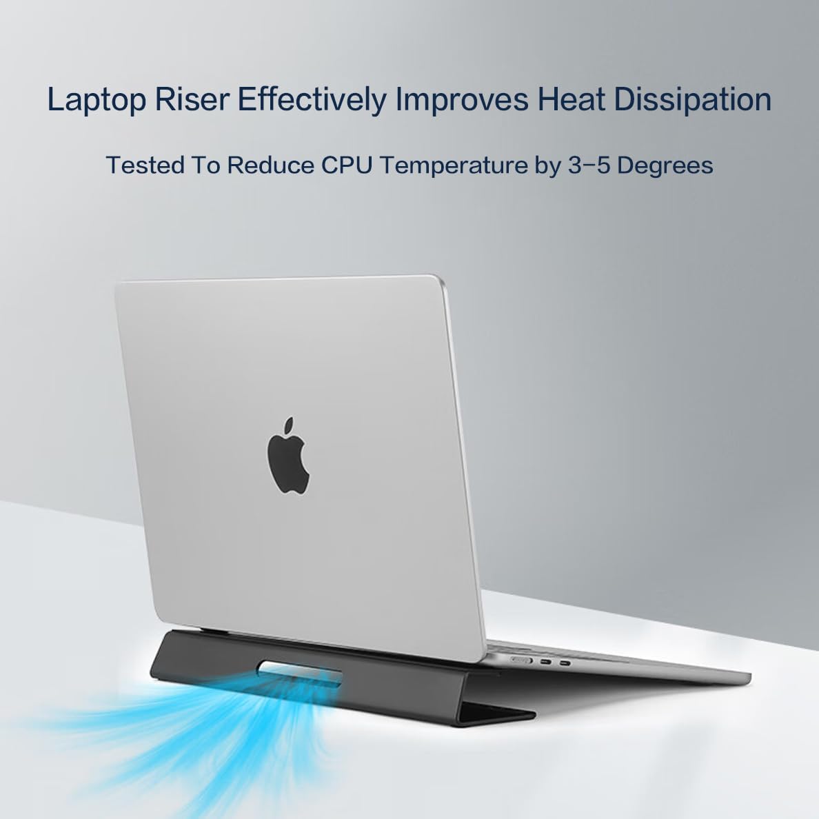 Portable Laptop Wedge Airflow Cooling Stand, Aluminium Laptops Feet Legs Improved Ergonomics, Stability, and Versatility - Compatible with MacBook and All Laptop, with Ruler
