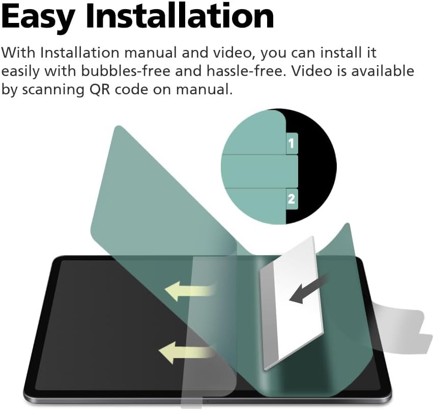 2-Pack Anti Glare Screen Protector with Blue Light Filter For iPad Air 13 inch M3 2025 & M2 2024, Anti-Glare Matte PET Film, Anti-Fingerprint, High Touch Sensitivity, Easy Installation