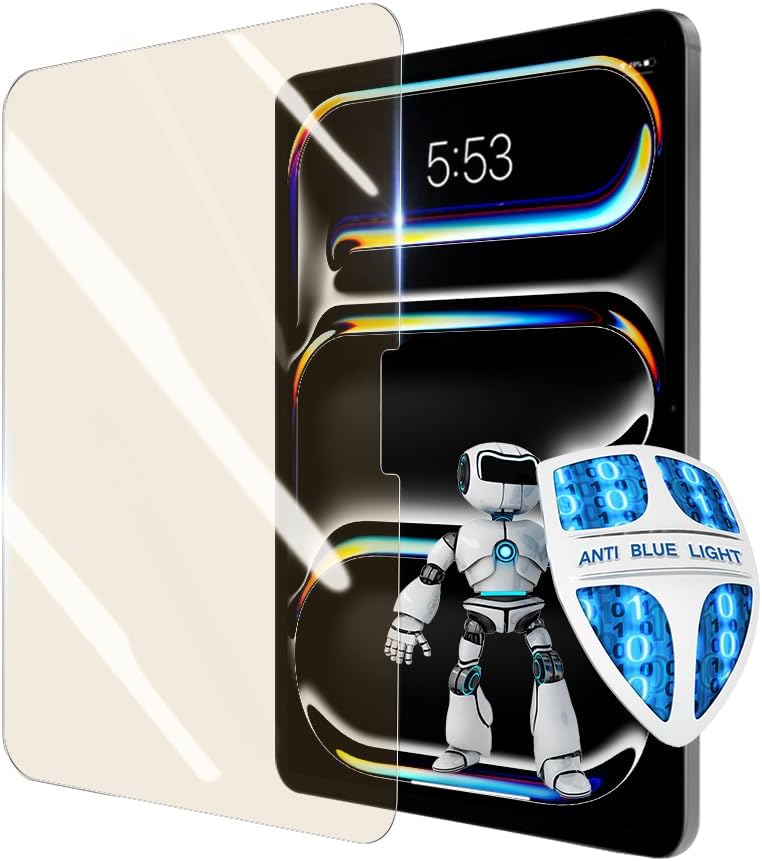 PERFECTSIGHT Anti Blue Light Screen Protector Compatible with iPad Pro 13 Inch 2024 6th Gen, [Medical-Grade HD Clear Eye Protection] Blue Light Blocking Filter 6 Radiations Tempered Glass