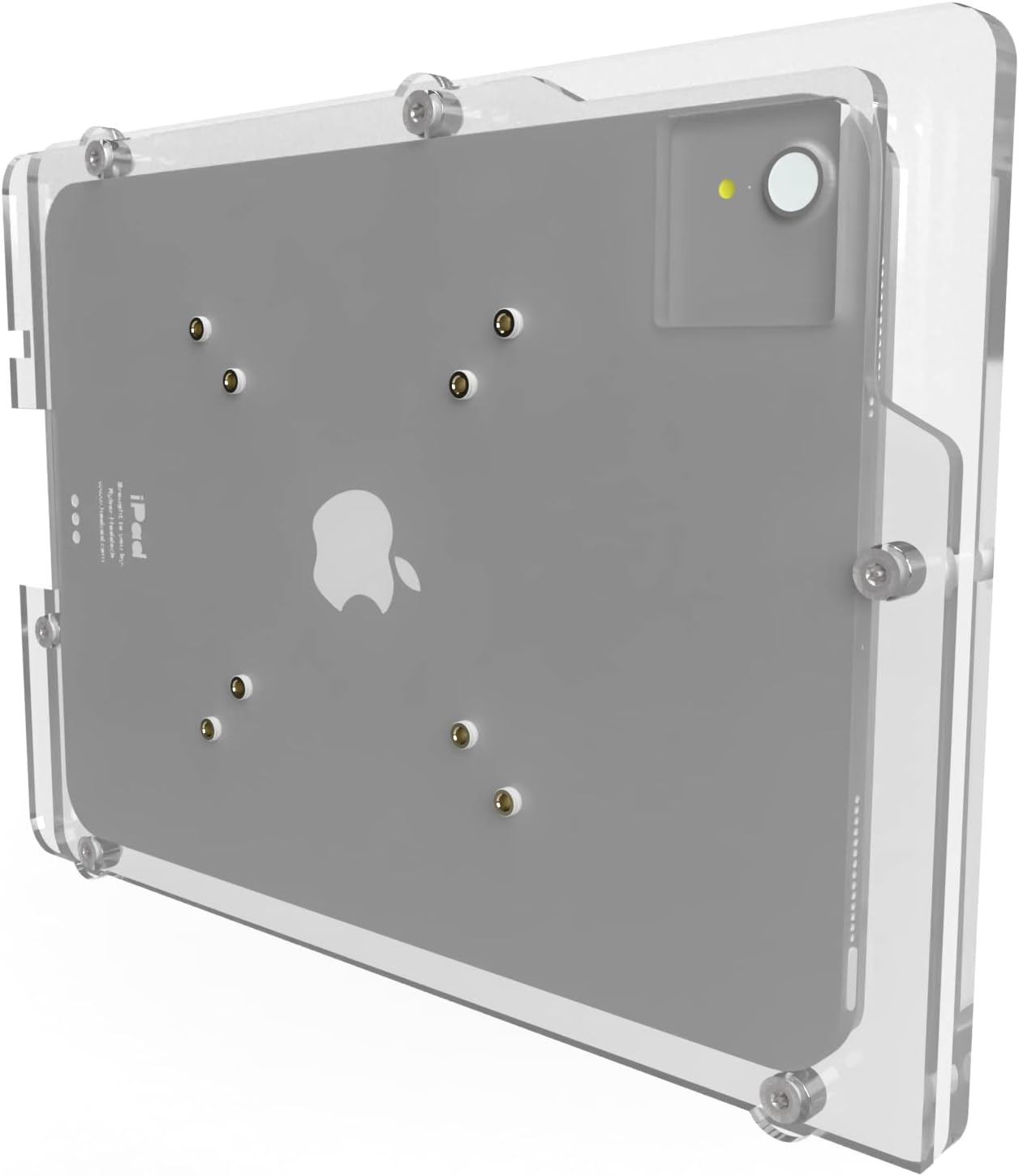 TABcare Anti-Theft Acrylic VESA Enclosure for Apple iPad Pro 11" 1st, 2nd, 3rd, 4th gen. with Free Wall Mount Kit & 90-Degree Angle USB C Cable (iPad Pro 11 1/2/3/4, Clear)