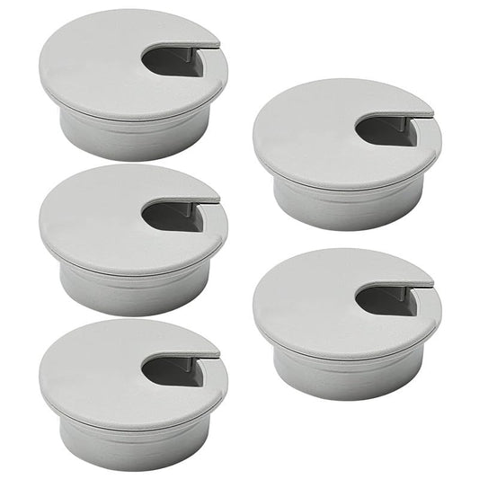 5 Pcs Desk Grommet 2" / 50 mm, Desk Cord Hole Cover, Cable Grommet ABS Plastic, Desk Hole Grommet for Home & Office Pc, Detachable Cable Cord Organizer-Light Grey
