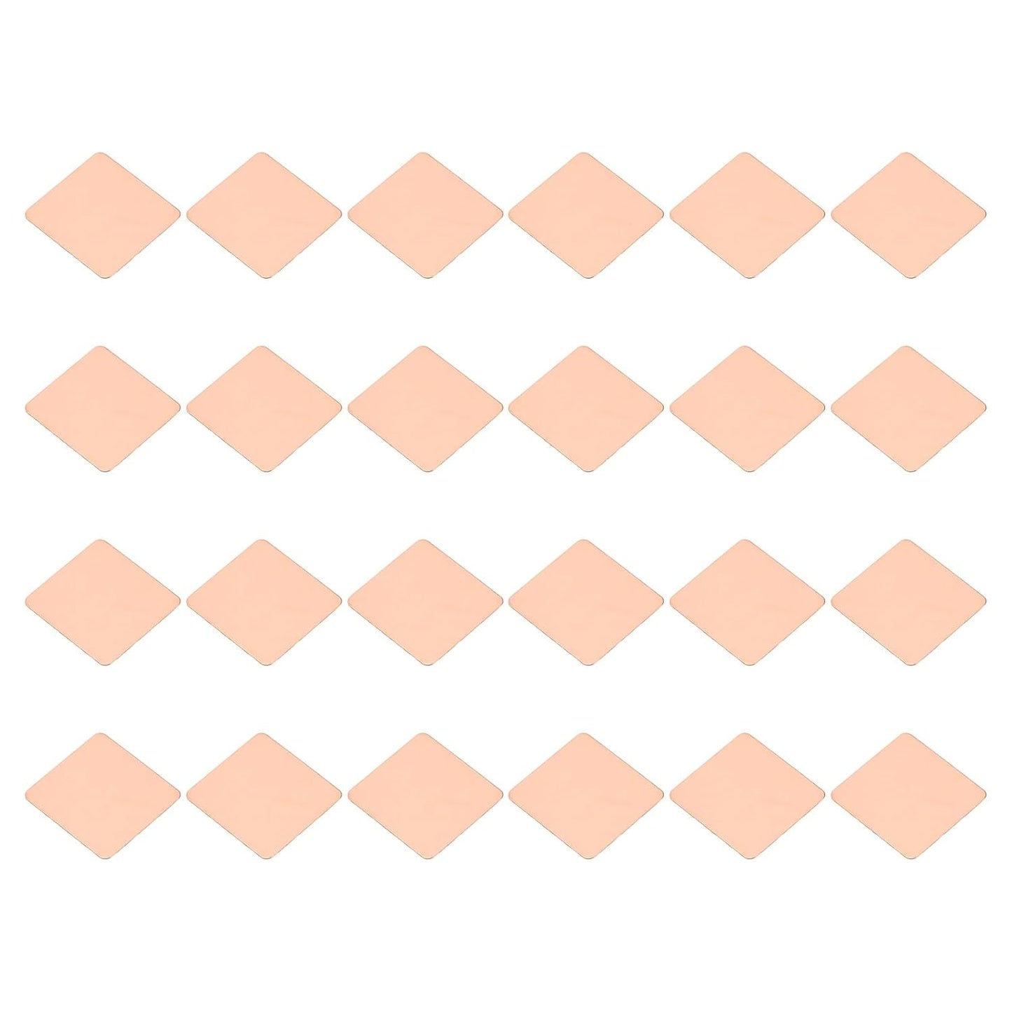 PATIKIL Copper Heatsink Pad Shims, 24 Pcs 20x20x0.3mm Copper Pad Shim IC Chipset GPU CPU Thermal Heatsink for Cooling Laptop Desktop Computer