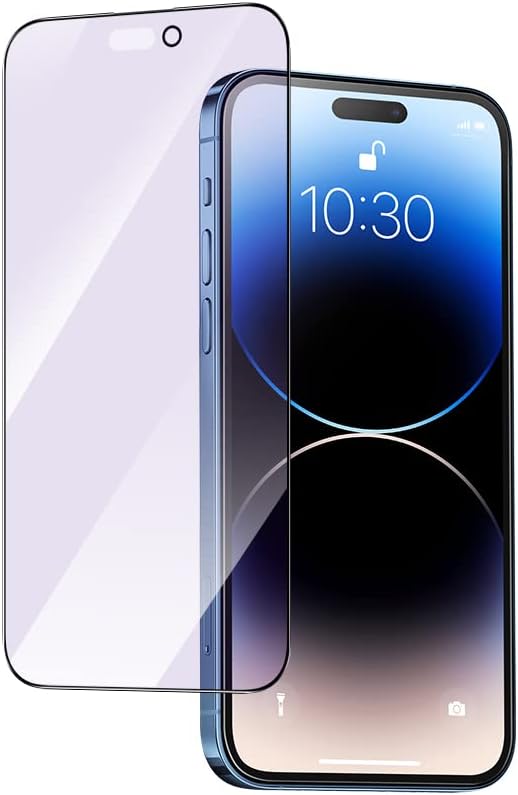 PERFECTSIGHT Anti Blue Light Screen Protector Designed for iPhone 14 Pro 2022 6.1 inch, 6X Stronger HD Clear Blue Light Blocking Tempered Glass - Eye Protection Anti Eye Fatigue Eye Dry Bubble Free