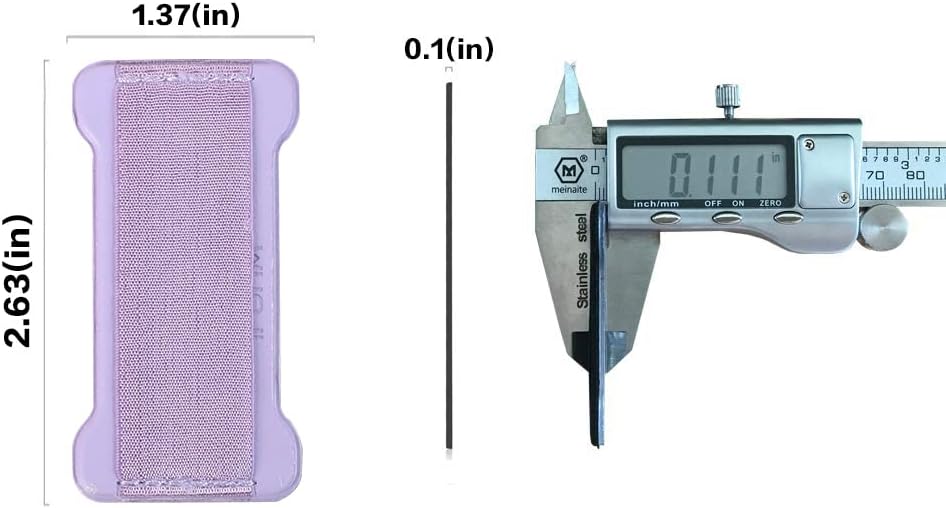 Phone Grip Holder for Hand, Universal Finger Strap Phone Holder, Finger Selfie Grip Compatible with Most Smartphones (Black Purple) -2Pack