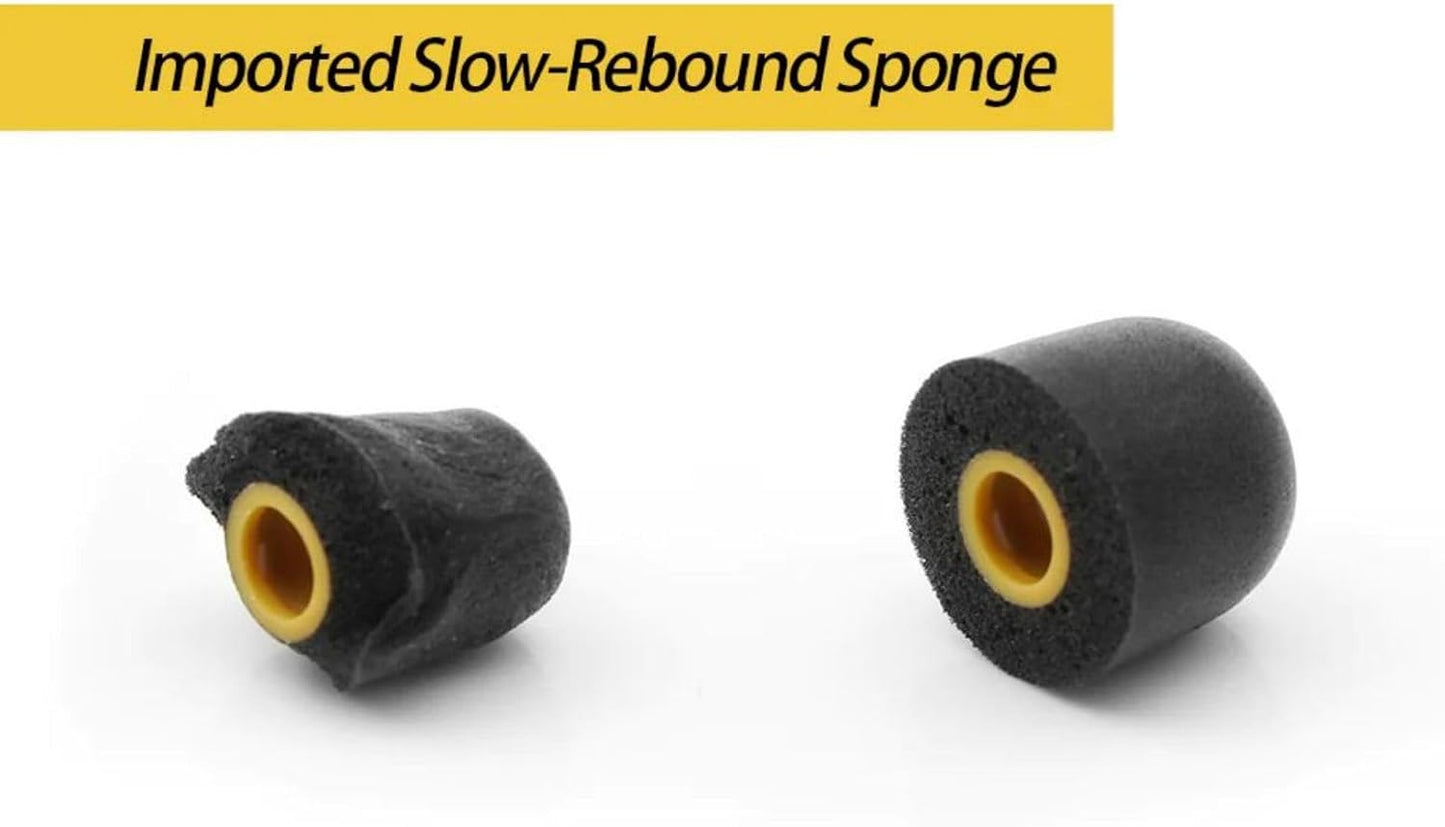 Linsoul Tripowin TP45 Spiral Groove Memory Foam Eartips, 2 Pairs in Ear Monitor Ear Plugs Suitable for 4.5mm-6.5mm Earphone Nozzle (S)