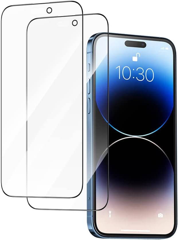 PERFECTSIGHT 2 Pack Compatible for iPhone 14 Pro Screen Protector 6.1 Inch, [ 6X Strogner ] HD Clear Premium Tempered Glass Case Friendly 9H Hardness Bubble Free Easy Installation