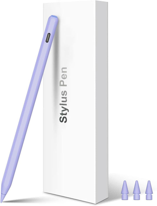 Pencil 2nd Generation Wireless Charging, HATOKU Pencil for iPad with Tilt & Palm Rejection, Magnetic Stylus Pen for ipad Air M3/3/4/5, iPad mini 5/6, ipad 6/7/8/9/10/11 Gen, ipad Pro 11/12.9 (Purple)