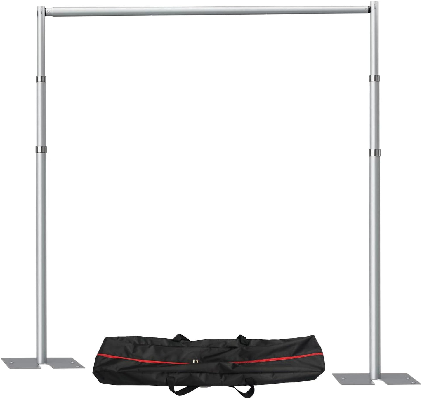 Pipe and Drap Backdrop Stand Kit ,10x 10ft Heavy Duty Adjustable Frame Backdrop Stand with Flat Base,Carry bag for Event, Birthday Party, displays and Wedding Decoration