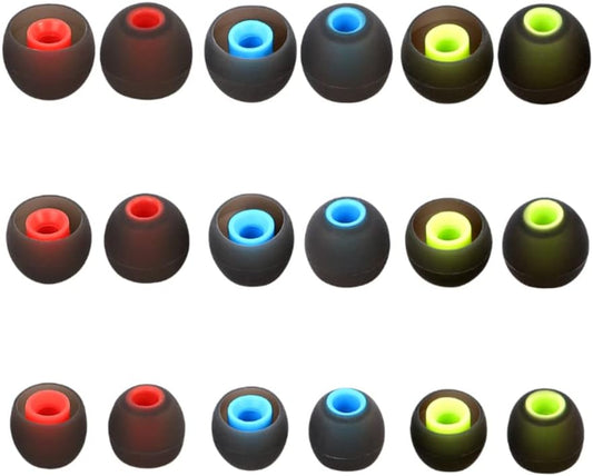 Earbud Silicone Ear Tips Replacement Earbuds Gels for Popular In-Ear Headphones Other Inner Hole 3.8mm - 5.1mm 9 Pairs S/M/L