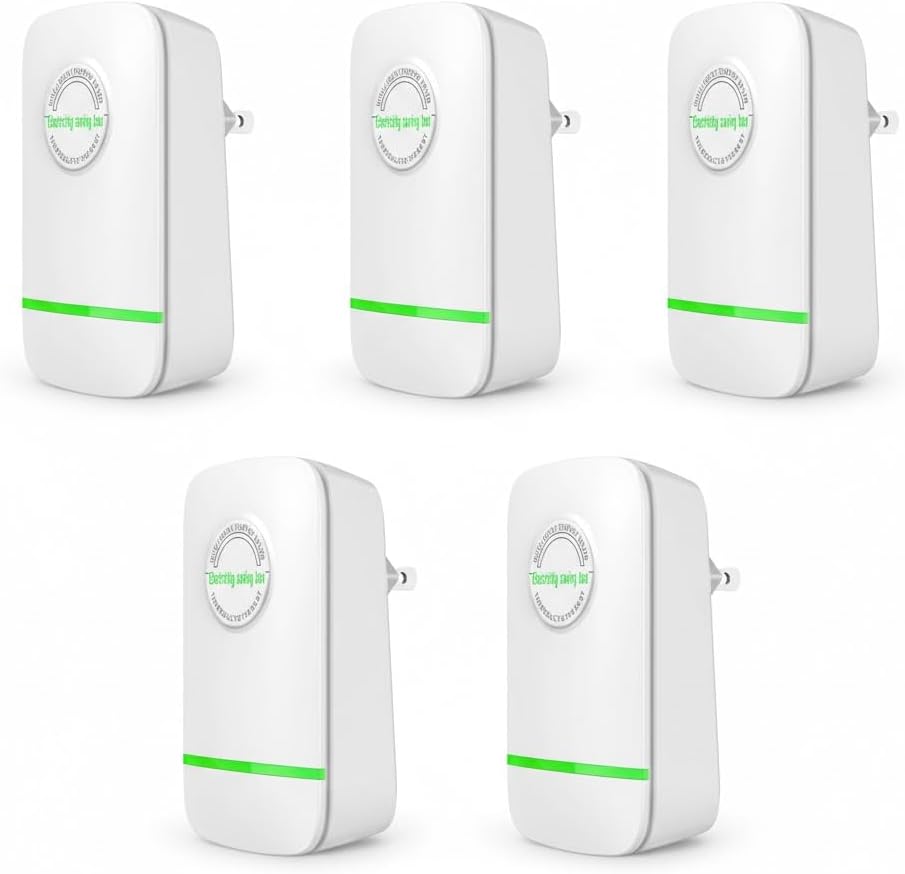 Elon-musk's Electricity Saving Box Stop Watt Stopwatt Energy Saving Device Save Energy Saving Device Energy Saving Power Strip for Home Office US Plug 90v-250v 30kw Rated Green (5PCS)