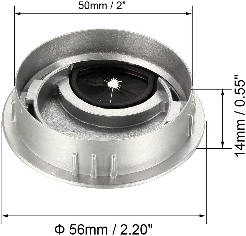 uxcell Cable Hole Cover, 2Inch/50mm Zinc Alloy Desk Wire Cord Cable Grommets Hole Cover for Office PC Desk Cable Cord Organizer, 4Pcs Silver Tone