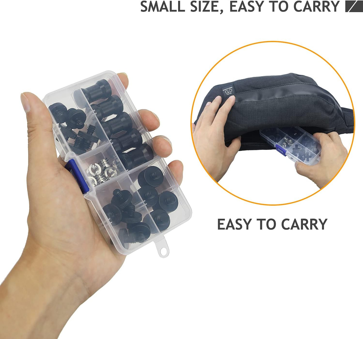 24 Pcs Camera Screw Adapter Set - 1/4 to 3/8 Tripod Mount Converter for Camera, Monopod, Ballhead, Flash Light Stand