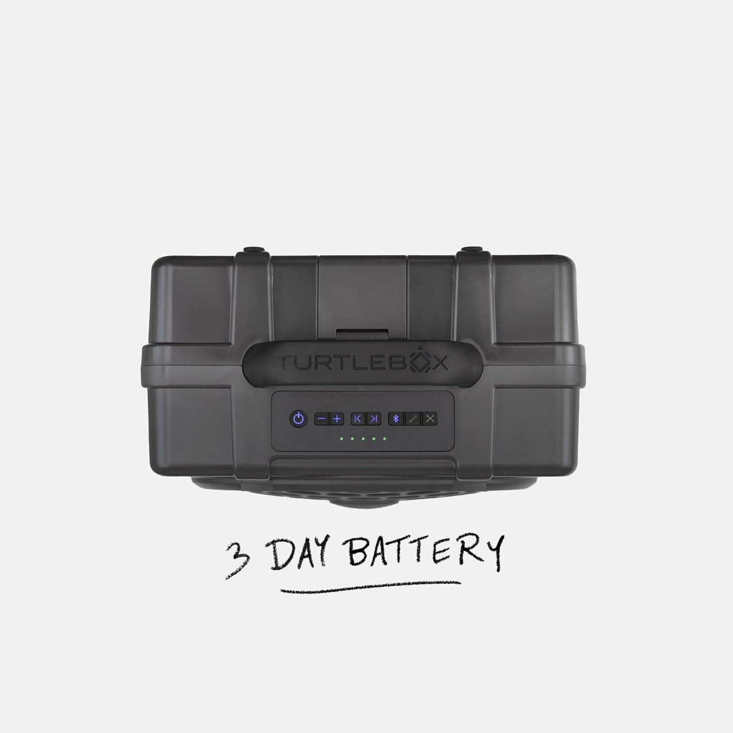Turtlebox Original Gen 3: Portable Outdoor Bluetooth Speaker – Ultra-Loud (120dB), Waterproof (IP67), Rugged, Impact-Resistant, 3-Day Battery | Party Mode: Unlimited Pairing Stereo, Gray/Electric Blue