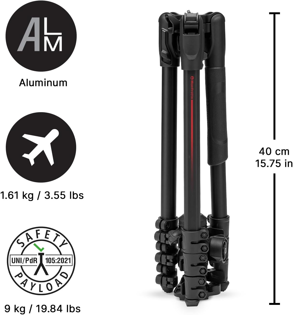 Manfrotto Befree Advanced AS, Camera Tripod, Lever Lock,Compatible with Arca-Swiss, Portable and Compact, Aluminum, Travel Tripod Kit, Ball Head, for DSLR, Mirrorless, Camera Accessories