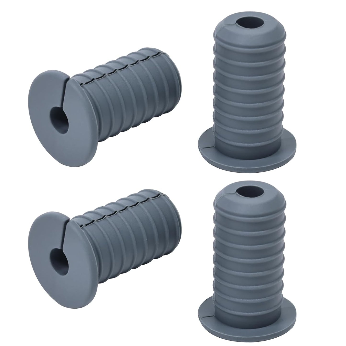 4pc Starlink Cable Grommet 3/4" Silicone Anti-Slip Wall Hole Pass Through Split Cable Bushings for TV Wire Ethernet Cord, Starlink Cable Routing Kit Accessories,38mm/1.5"Ht, Grey