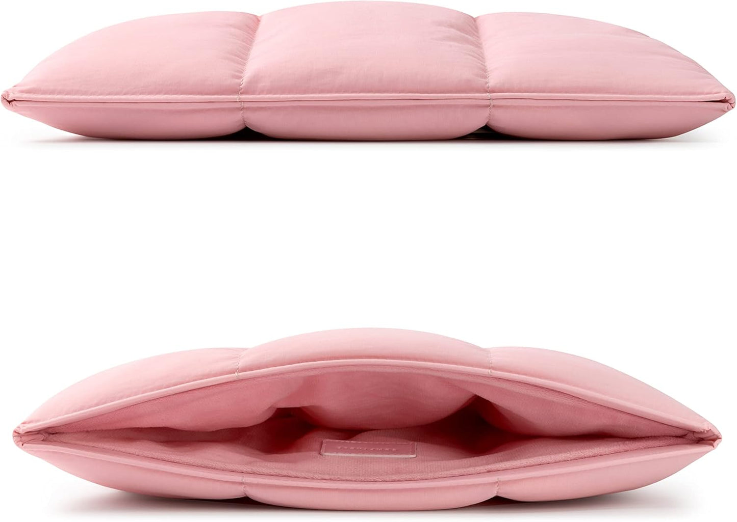 Comfyable Puffy Laptop Sleeve 13 Inch 14 Inch, Quilted Puffer Laptop Carrying Case for Women, Pillow Case Compatible with MacBook Air M4 2025 M3 M2 M1, MacBook Pro M4 Pro/Max, Pink