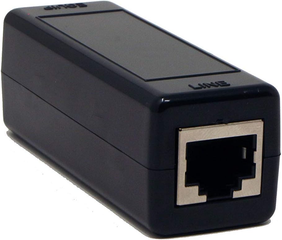 Ethernet Surge Protector - PoE+ - Gigabit - (with DIN Rail Mount Option) - Gas Discharge Tube for Full Protection - RJ45 Lightning Suppressor - LAN Network CAT5/CAT6 Thunder Arrestor - Tupavco TP309