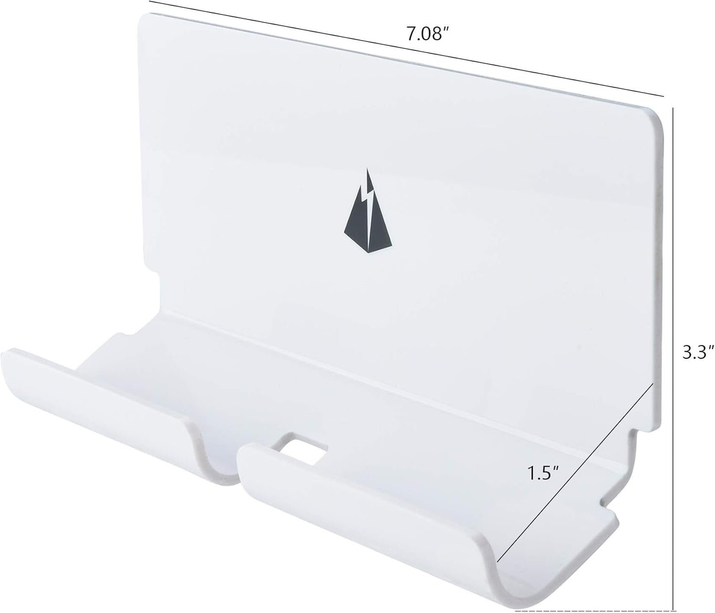 TXEsign Adhesive Wall Phone Tablet Holder Mount Stand for Tablet Smartphones eReader Wall Holder Mount Shelf (White)