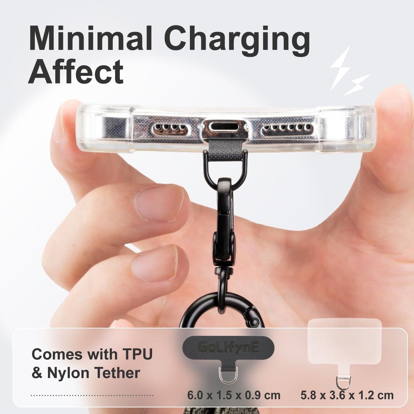 25mm Crossbody Phone Lanyard, Anti-Theft Crossbody Phone Strap for iPhone 16 Pro Max and Most Smartphones, Cell Phone Neck Lanyard w/ 2 Non-Adhesive Tether Tabs for Men and Women, Army Green