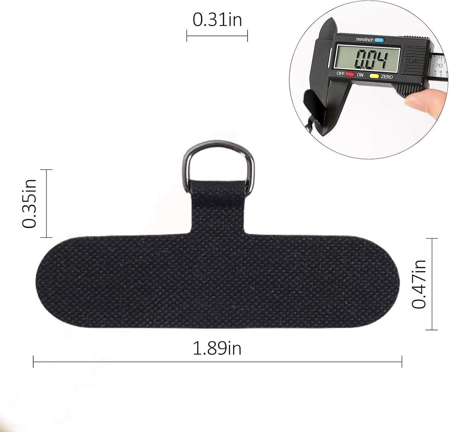 Adjustable Crossbody Cellphone Lanyard for iPhone, Includes 2 Lanyard,2 Pcs TPU phone tether tab, Black＋Clear