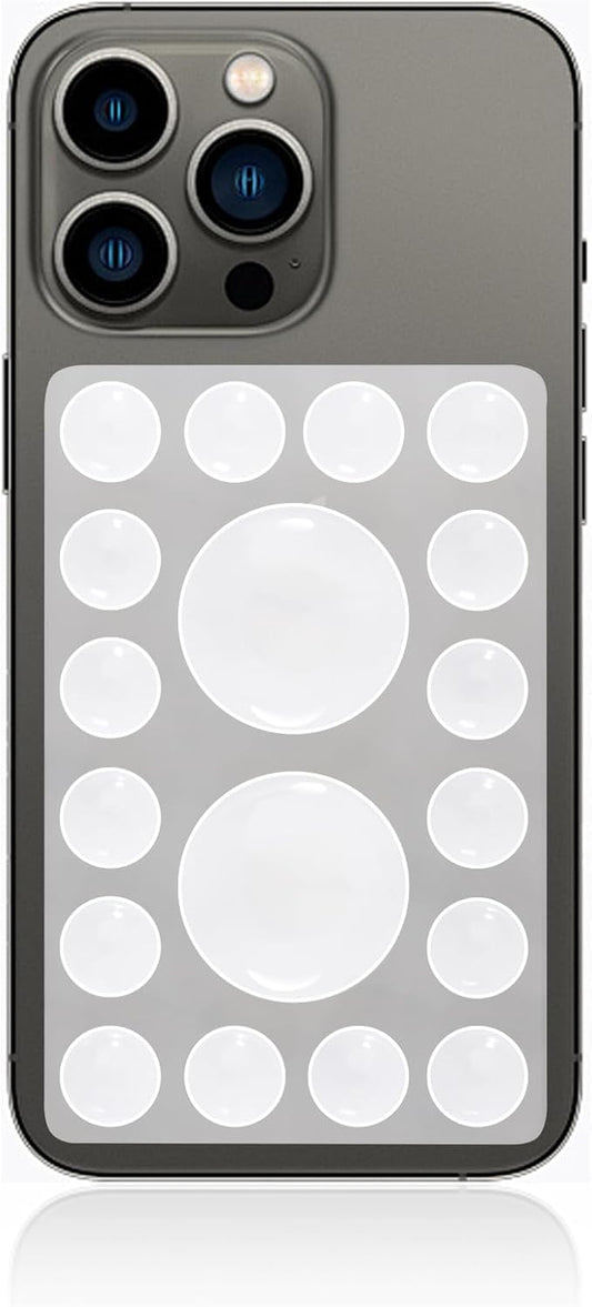 ZYCCER Double Sided Silicone Suction Phone Holder Mount,Compatible with iPhone and Android Cases Hands-Free Mirror Shower Phone Mount Strong Grip Holder (Transparent, Single Sided 1PCS)