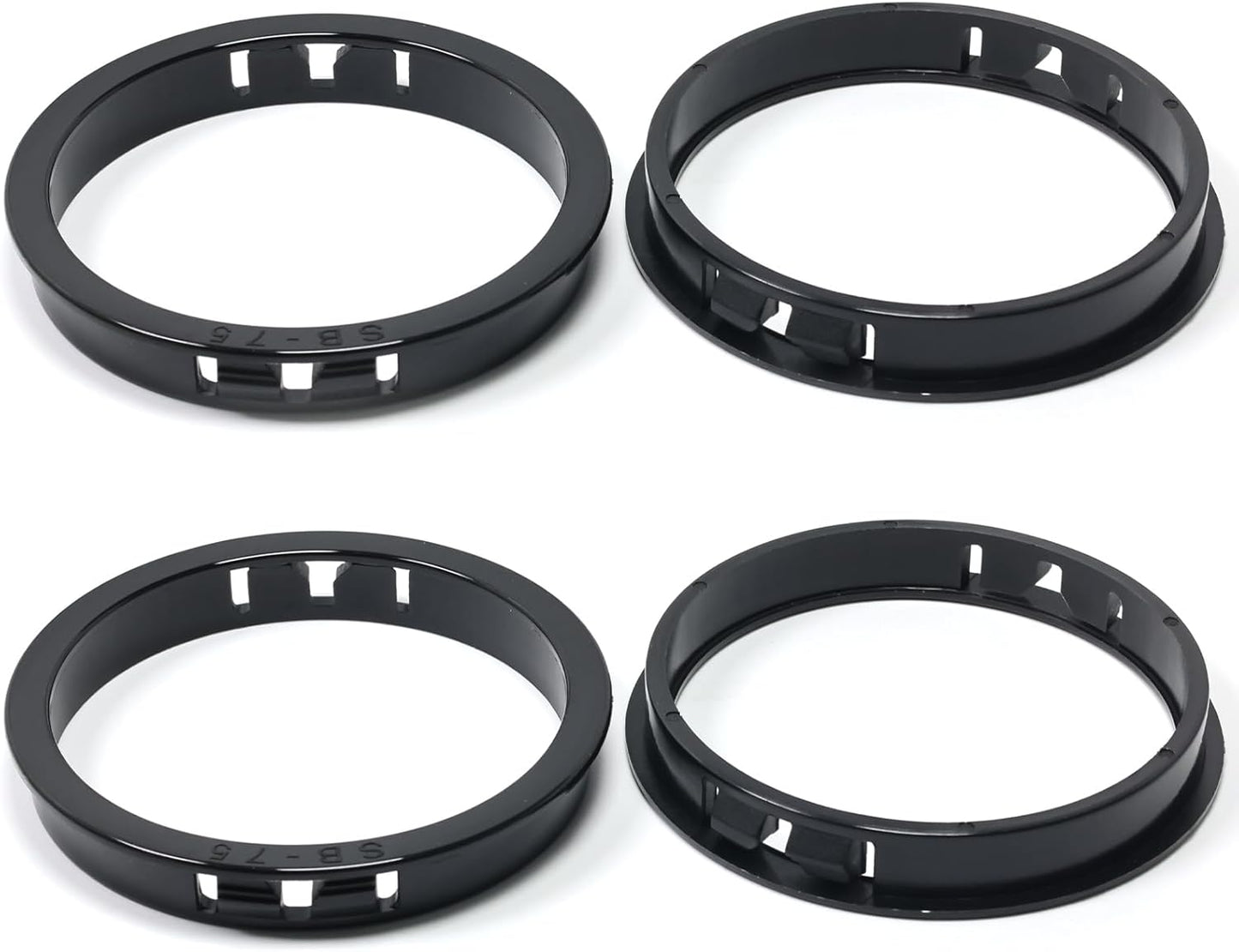 2-15/16"(75mm) Black Snap-in Knockout Insulating Bushing Grommets, Plastic Cable Hole Grommet for Wiring, Round Nylon Snap in Locking Electrical Wire Cord Hose, Tubing Bushings Grommets, 4pcs