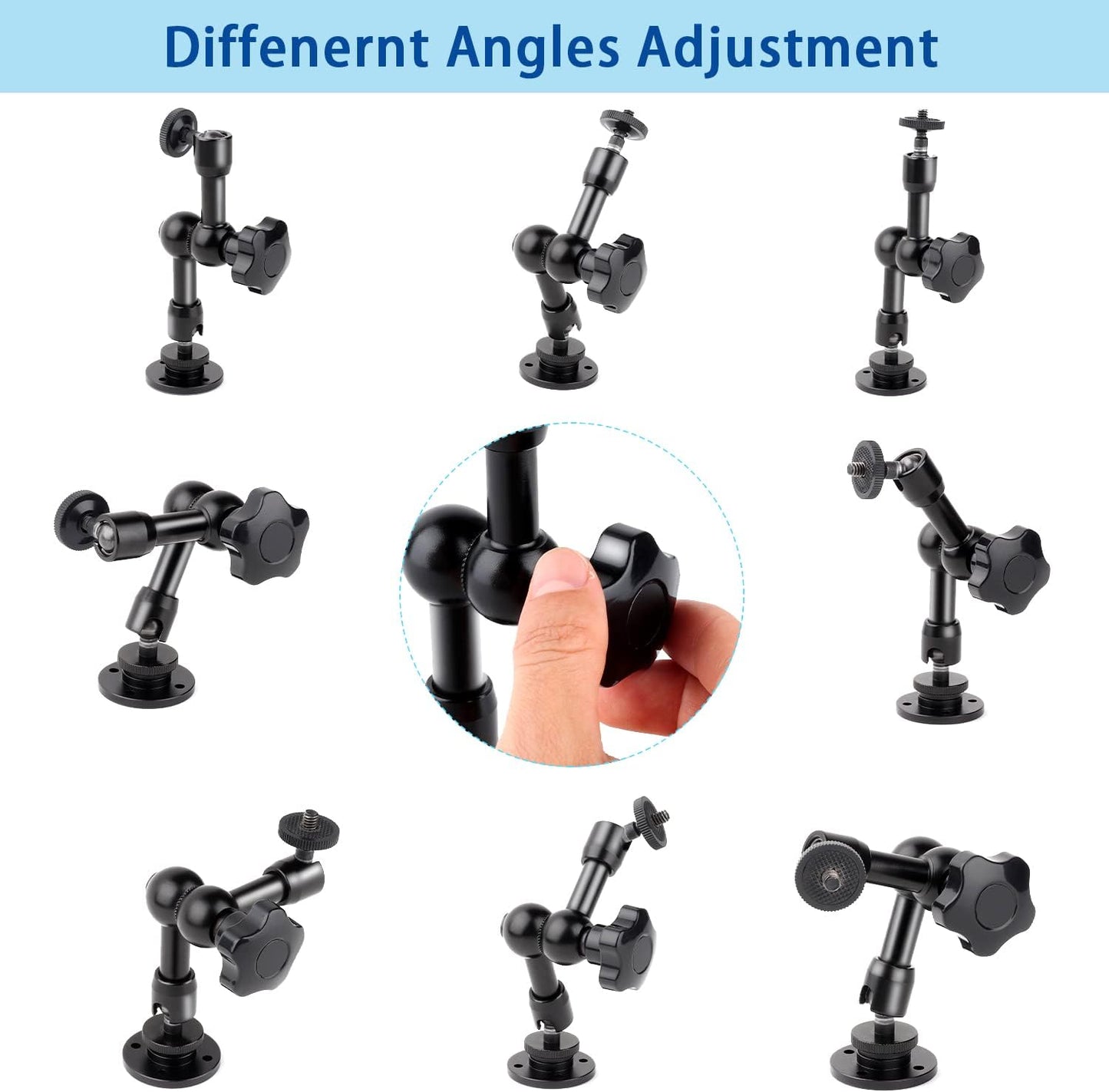 Drill Base Truck Phone Stand for 3.5~7.5 inches iPhone/HTC/LG/Nexus/Huawei/Smart Phones, Fit for Truck, Car,Van, Vehicles, 360°Adjustable Aluminum Alloy Mount