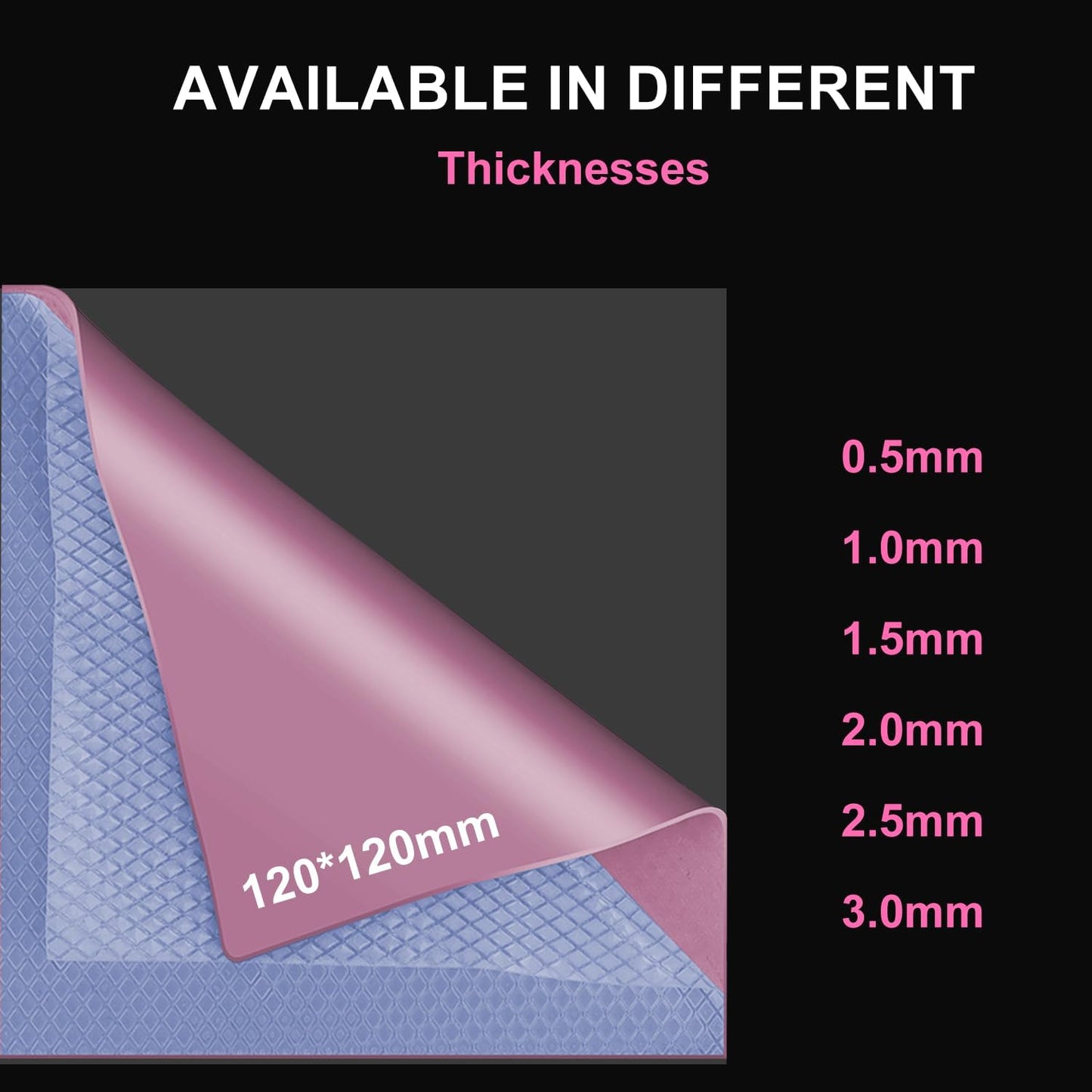 Maxtor Thermal Pad 16.8 W/mK,Thermal Pads for GPU/CPU/LED/Cooler,Excellent Heat Conduction，High Temperature Resistance (120 * 120 * 1.0mm（1pcs）)