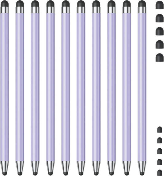 Stylus (10Pcs), Stylus Pen for Touchscreen, High Precision and Sensitivity Stylus Pen for iPad/iPhone/Samsung/Android Smartphone and Tablets, Compatible with All Capacitive Touch Screen (Purple)