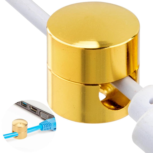 1 Sets Charger Holders for Cords, Gold Color Adjustable Cable Anchor Holders, Adhesive Metal Cord Clips, Cable Management Wire Organizers for Desk, Office, Nightstand