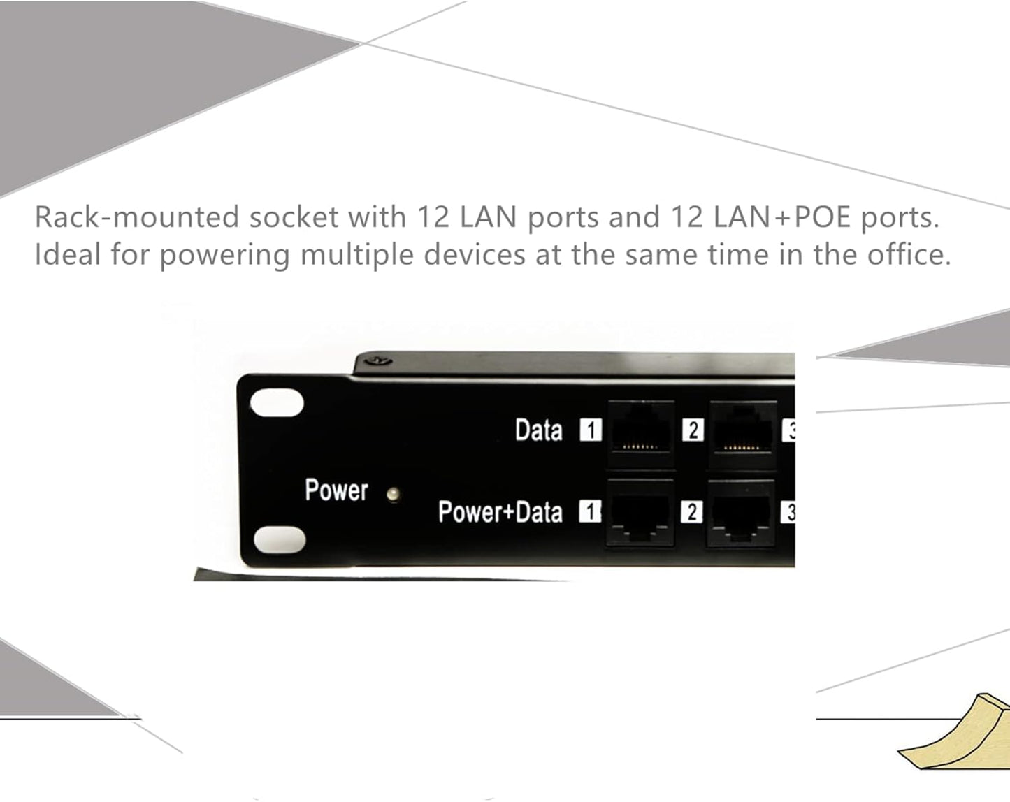 PoE Texas POE-12-24v60w | 12 Port Passive PoE Injector - Power Over Ethernet with 24 Volt 60 watt Power Supply for Ubiquiti, Mikrotik and Similar Devices