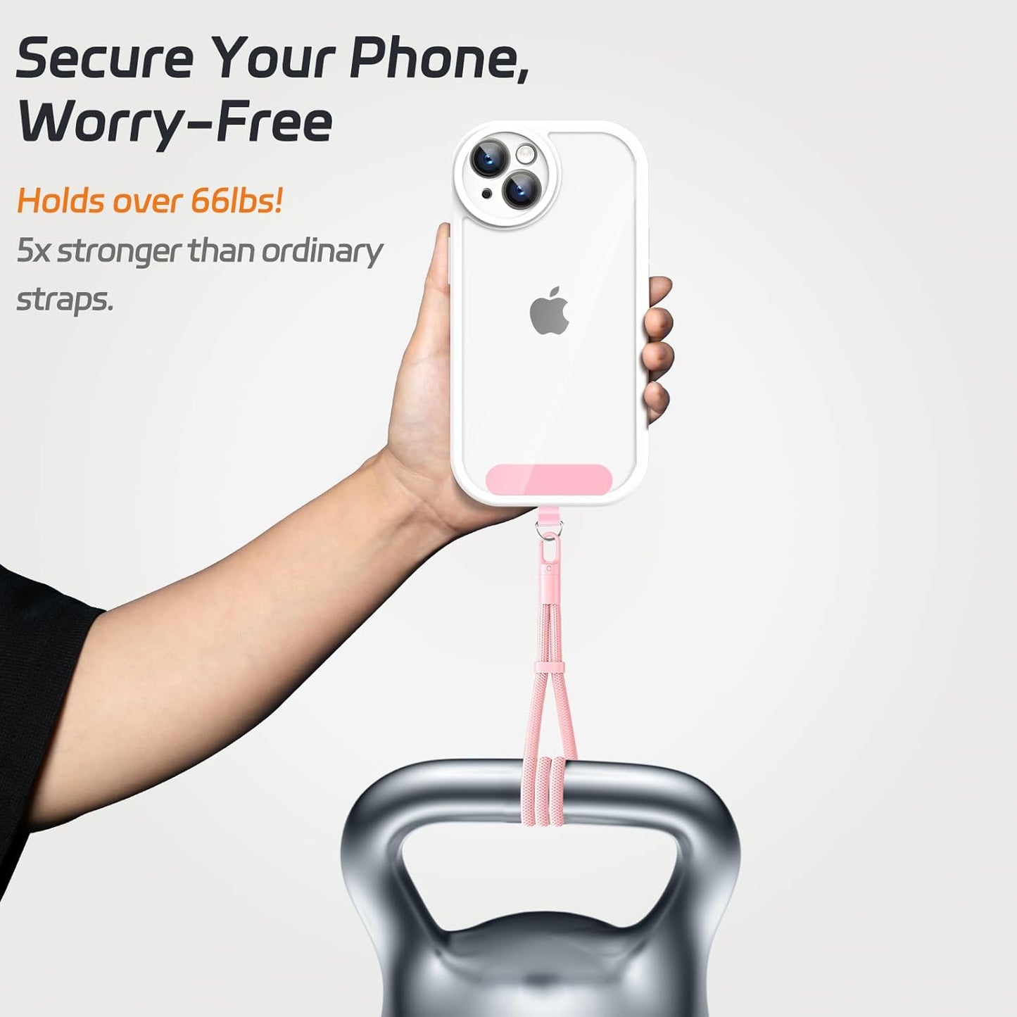 3 Pack Phone Lanyard,1×Phone crossbody strap,1×Phone Neck Strap,1×Wrist Strap,3×Tether Tabs,Universal Cell Phone Multifuctional Patch Polyester Lanyards(Pink)