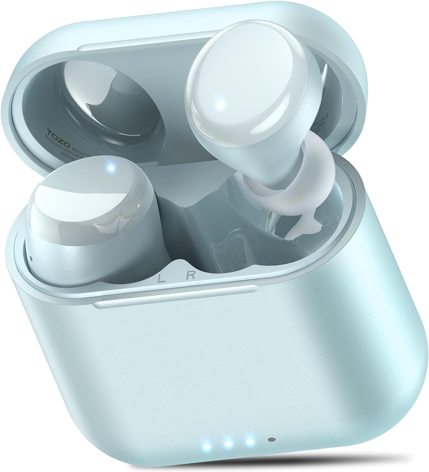 TOZO T6 Wireless Earbuds, Bluetooth 5.3 Ear Buds, Stereo Sound in Ear Headphones, 50 Hours Playtime, Wireless Charging Case, APP Customizable EQs, IPX8 Waterproof Earphones