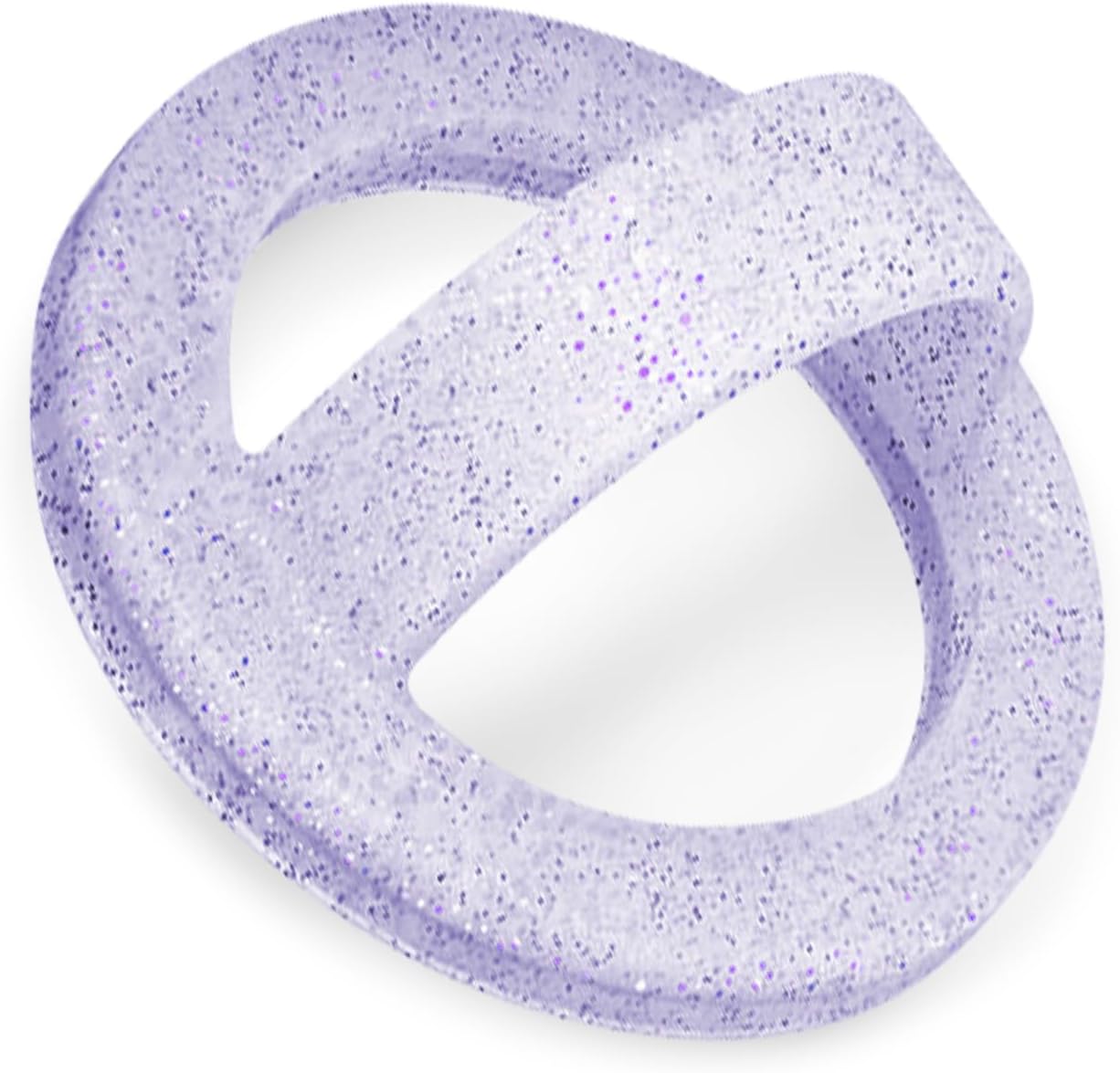 Magnetic Silicone Ring Grip Phone Holder, Loop Grip Phone Holder,Magnetic Phone Loop,Magsafe Phone Grip,Compatible with Magsafe for iPhone 16/15/14/13/12 Series (Purple Sparkle)