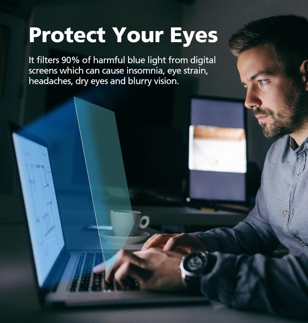 Anti Blue Light Matte Screen Protector for MacBook Air 13.3" (2018-2021 M1 | Anti-Glare | Reducing Eye Fatigue with Blue Light Blocking Filter