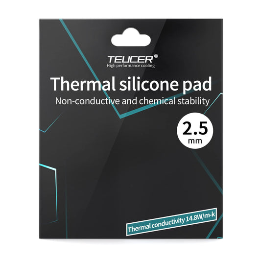 Thermal Pad 14.8 W/mK, 120x120x2.5mm, Non Conductive Heat Resistance High Temperature Resistance, Silicone Thermal Pads for Laptop Heatsink GPU CPU LED Cooler (2.5mm)