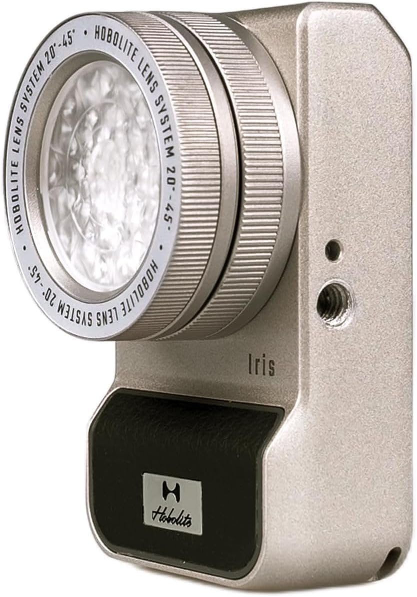 Iris Portable LED Photography Light Standard Kit with LCD Display, App Control, Adjustable Lens, CRI/TLCI 96+, 2700-6500K, Bi-Color Camera Light for Content Creators, 5W, Black