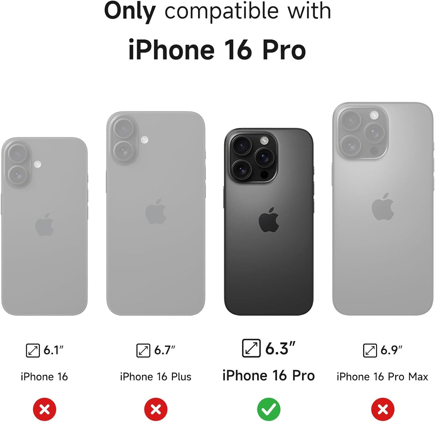 SURITCH for iPhone 16 Pro Case with Slide Camera Cover and Adjustable Kickstand, Compatible with MagSafe Protective Cover 6.3 Inch,Pink (ONLY Compatible with iPhone 16 Pro)