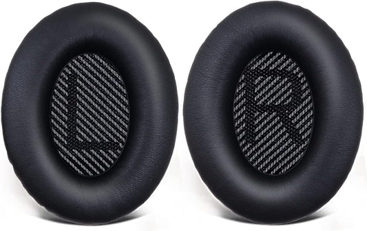 Replacement Ear Pads for Bose QuietComfort 15(qc15/QC15)/25/AE/AE2, Headphone Ear Covers, High Density Memory Cotton, Soft Leather, Adaptive Noise Isolation Headphones Pads Cushions-Black