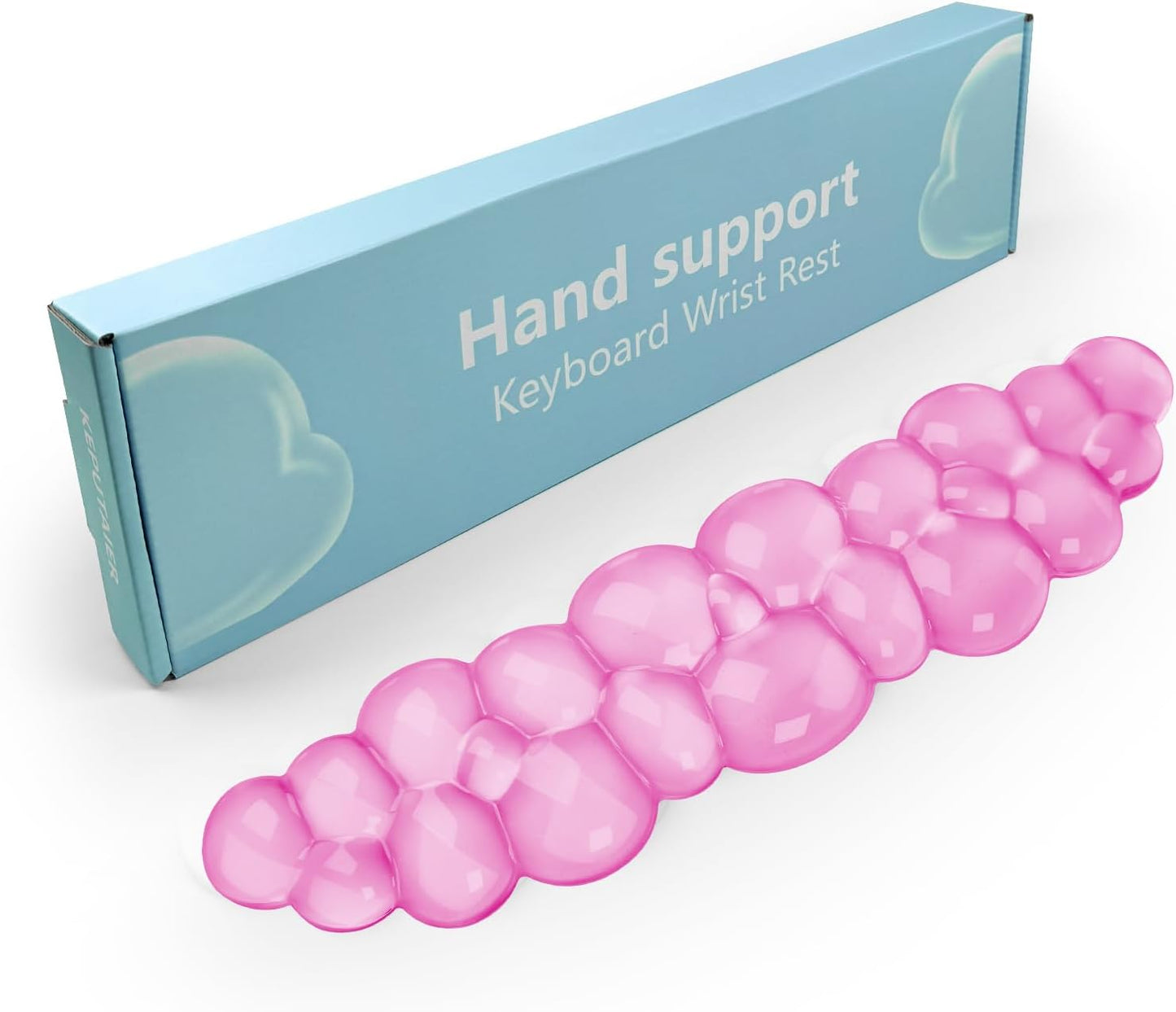 Gel Cloud Keyboard Wrist Rest, Cute Wrist Support and Arm Support Keyboard Rest for Keyboard Typing Pain Relief，Suitable for Office/Computer/Laptop/Gaming（Keyboard Wrist Rest Pink）