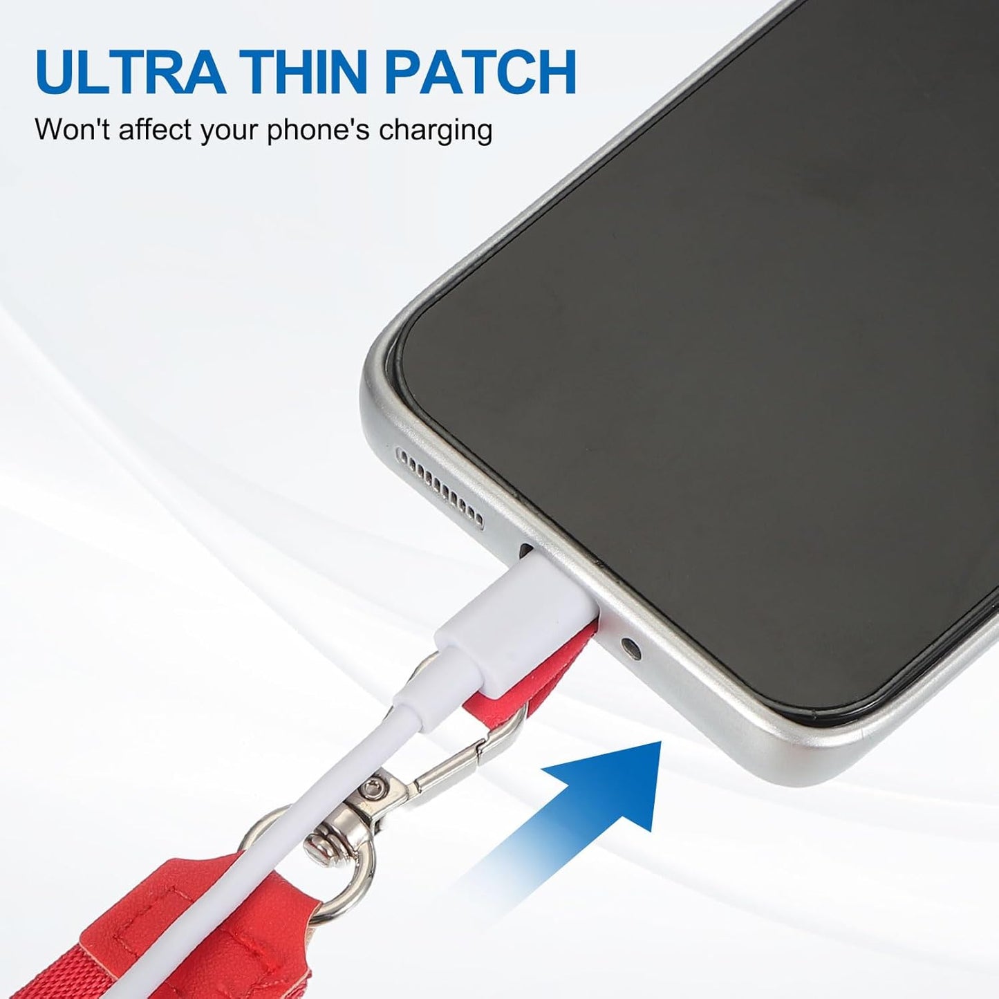 PATIKIL Smart Phone Lanyard with Wrist Strap and Patches for Most Smartphones ID Badges Keychain